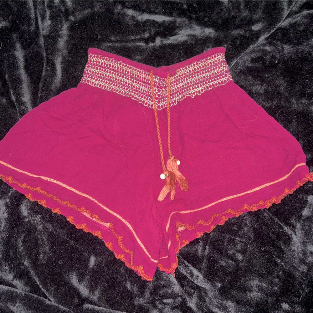High waist boho short
